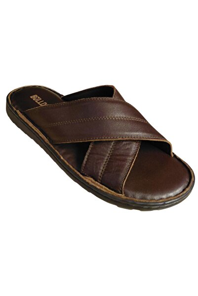 Bulldozer 231204 Men's Genuine Leather Comfort Sole Daily Slippers