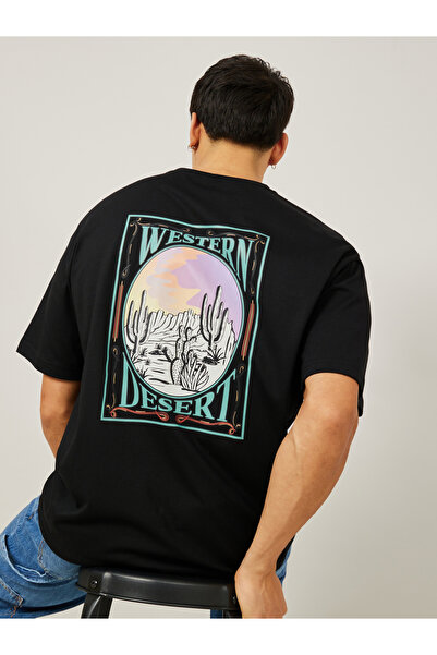 Styli Western Back Graphic Print Oversized T-Shirt