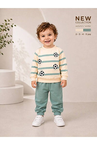Milanlı Kids Boy's Top and Bottom 100% Cotton Seasonal Set