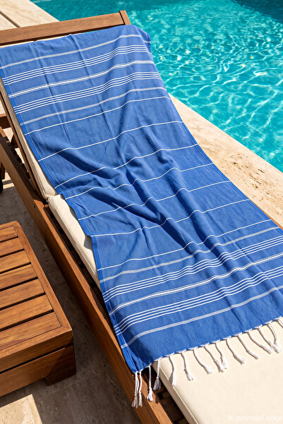 REMSA 100% pamučni prugasti peškir za plažu, kupanje, saunu, more, peštemal 0...
