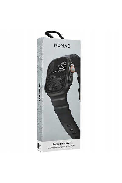NO BRAND Curea Pasek Nomad Rocky Point pentru Apple Watch 49/45/44/42mm negru...