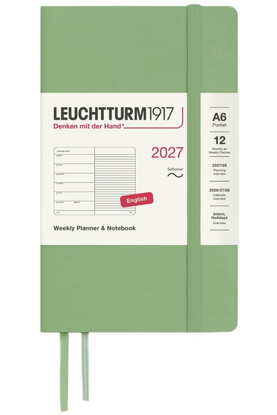 NO BRAND Agendă săptămânală cu caiet A6, planificator 2027 Leuchtturm1917