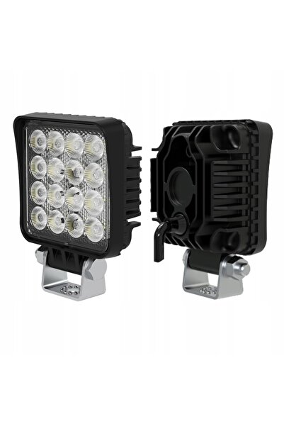 NO BRAND PROIECTOR DE LUCRU PUTERNIC 16XLED PĂTRAT 12V 24V 1600LM, TIPI HALOG...