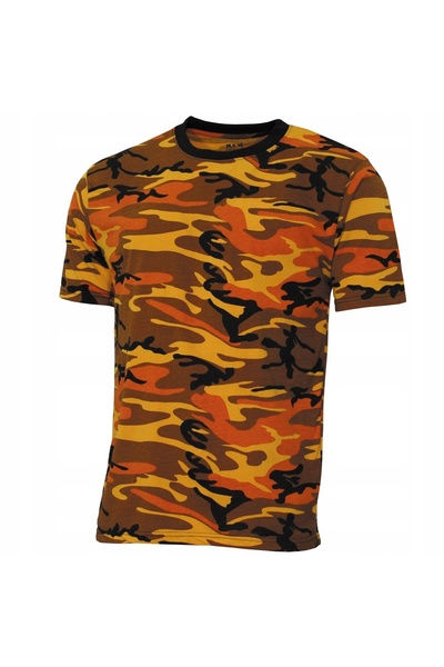 NO BRAND Tricou US Streetstyle portocaliu-camo, MFH, 100% bumbac, 140-145 g/m...