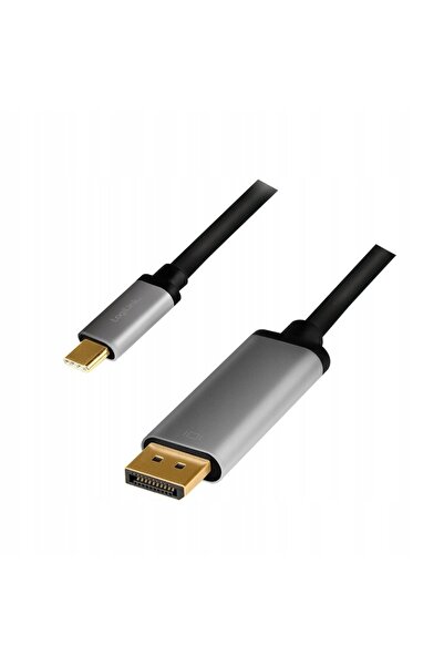 LogiLink Cablu USB-C la DP, 4K 60Hz, Aluminiu, 1.8m