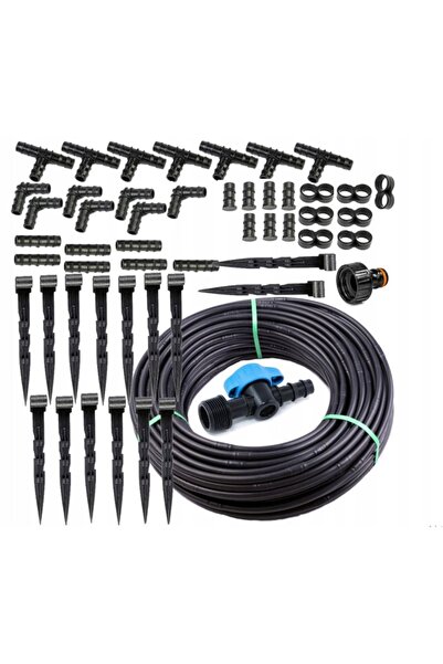 LoveMyGarden Furtun de picurare de 16mm, 100m, cu compensare, 137 accesorii, ...