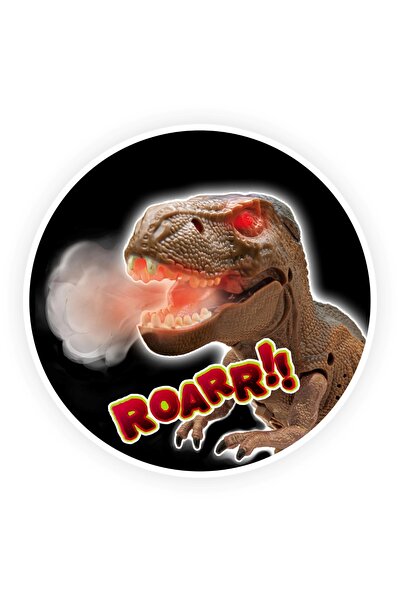 NO BRAND Jucărie dinozaur T-Rex cu telecomandă, merge, se aprinde, strigă și ...