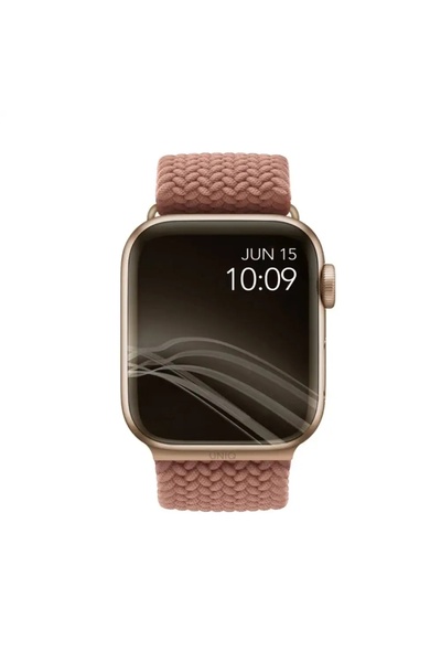 uniq Curea împletită Aspen pentru Apple Watch 45/44/42 mm Roz