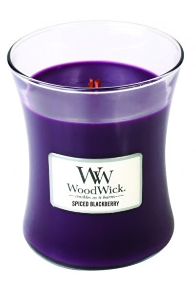 WoodWick Αρωματικό κερί με άρωμα μαύρου μούρου και ξύλινο φυτίλι, 275 γρ.