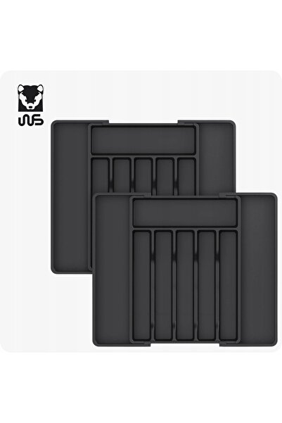 NO BRAND Inserție pentru sertar – Set de 2 organizatoare de bucătărie – Recip...