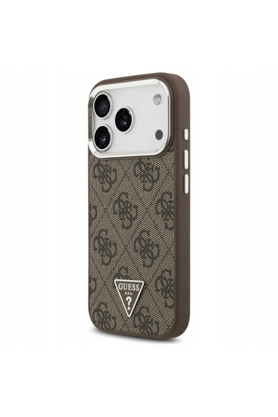 NO BRAND Husă pentru iPhone 17 Pro, Guess 4G cu logo triunghiular, din piele,...