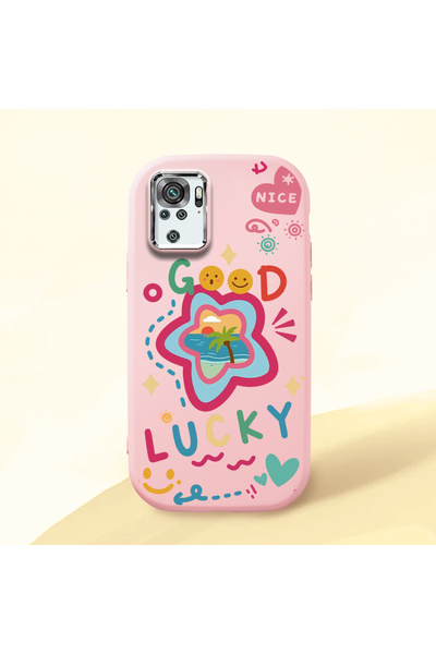 Hontinga Redmi Note 10 4g Compatible Case Camera Protector Pink Silicone Coup...
