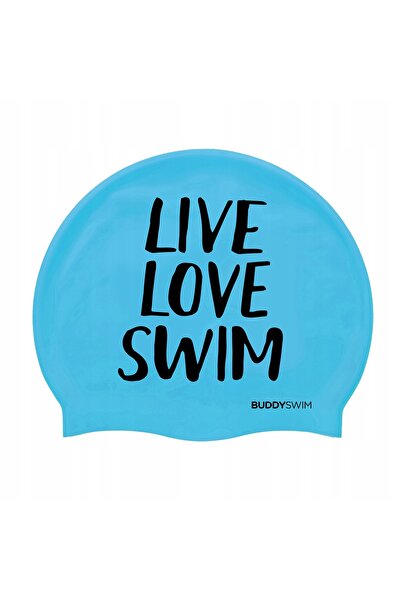 BuddySwim Cască de înot LLS din silicon, albastră, mărime universală