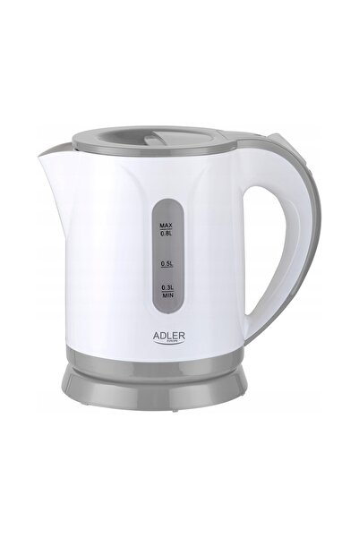adler Fierbător electric 0.8l AD 1371g alb-gri