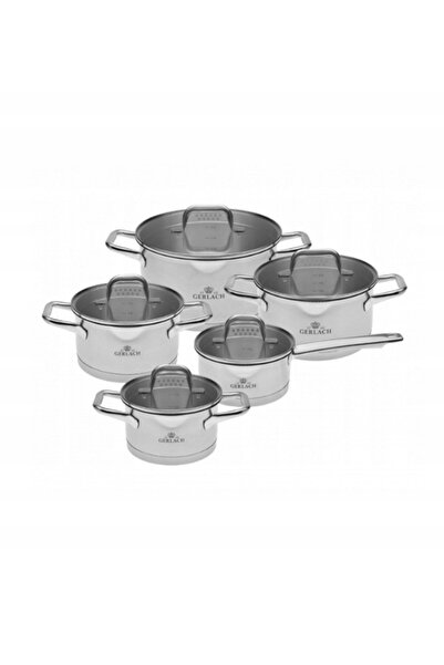 Gerlach MODEL KPL Garnki cu capace 10 EL + Patelnie INITIAL 24, 28CM+POK