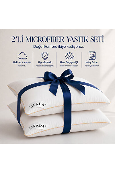Sinada 2 Adet Premium 1000Gr Nano Jel Yastık 50x70cm