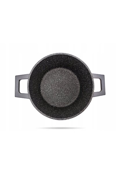 ZWIEGER Vas negru din piatră + capac 24 cm / 3,5 L antiaderent GREBLON