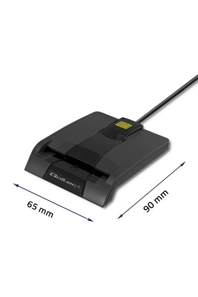 Qoltec Cititor de carduri inteligente cu cip USB-C