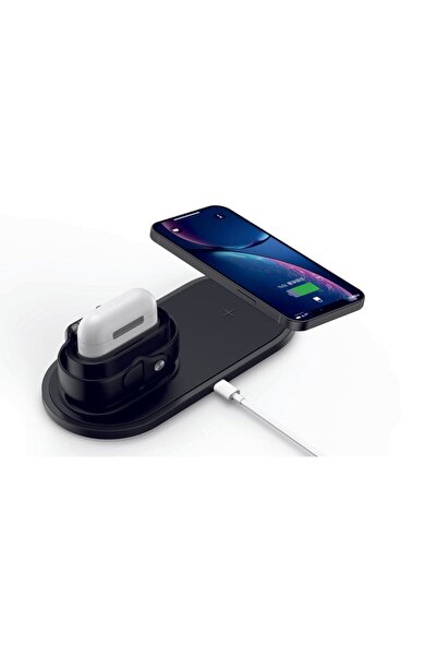 NO BRAND Încărcător INDUCȚIONAL Wireless 3 în 1 15W SWISSTEN