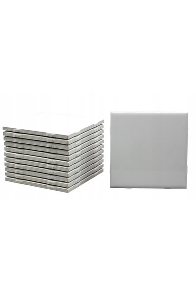 NO BRAND Set de 12 plăci ceramice glazurate de 4x4 inch pentru pictură