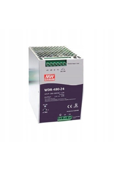 NO BRAND Sursă de alimentare wdr-480-24 180-550V AC, 480W, 24V DC, 20A