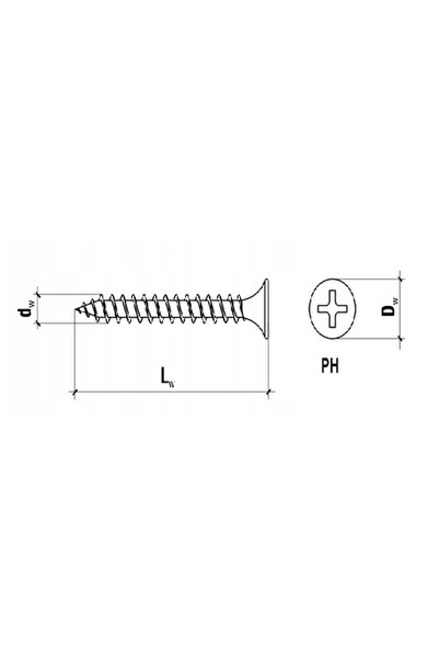 Wkret-Met 200x Șuruburi pentru gips-carton și lemn GK 4,8x120 MM, fosfat negr...