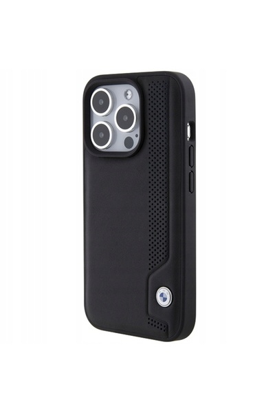 NO BRAND Husă din piele rezistentă BMW cu buline albastre pentru iPhone 15 Pr...