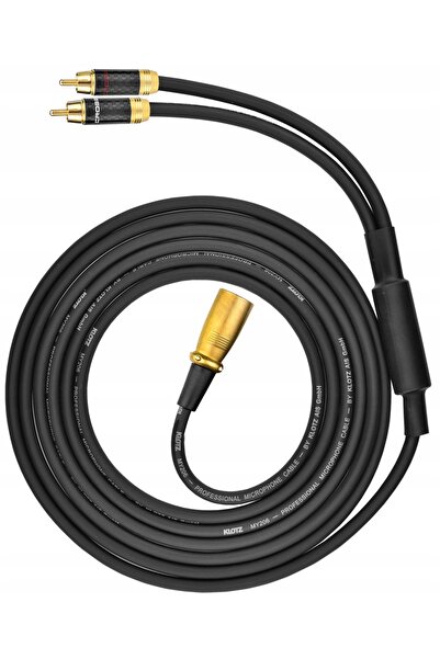 NO BRAND Cablu XLR tată la 2 RCA mamă Klotz 2,5m