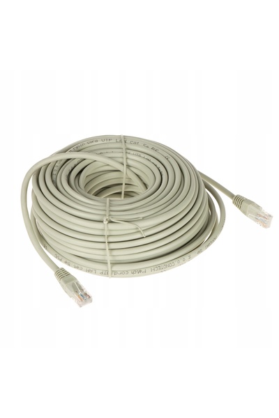 NO BRAND Cablu de rețea patchcord 25 m RJ-45 UTP Cat. A 5-a port Ethernet 25m...
