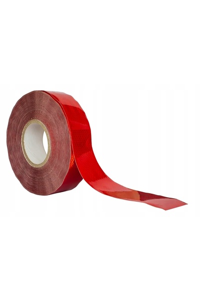 NO BRAND Bandă reflectorizantă de contur roșie – rola întreagă