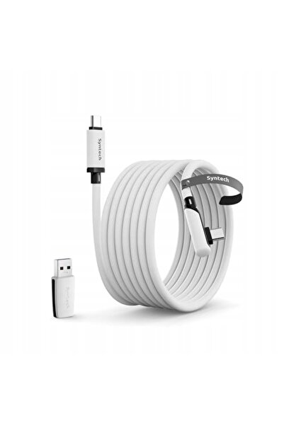 NO BRAND Cablu 2-în-1 USB-C USB-A pentru transmisie, 5m 5Gbps, pentru Meta Qu...