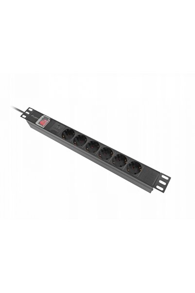 Lanberg PDU pentru rack 19 " 1U 16A 6x Schuko 2m negru