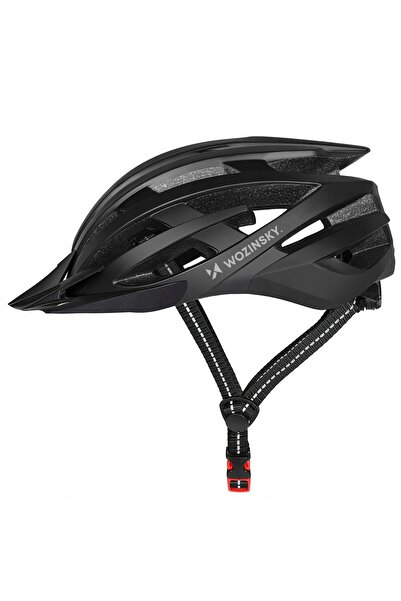 WOZINSKY CĂȘTĂ DE CICLISM CU LUMINĂ LED USB-C, SPORTIVĂ, MTB, CU VIZOR, PLASĂ...