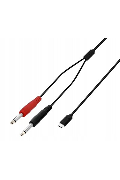 NO BRAND Adam Hall Cables K3YPPUSBC0300 Cablu audio Y 2xJack TS M x USB-C 3 m