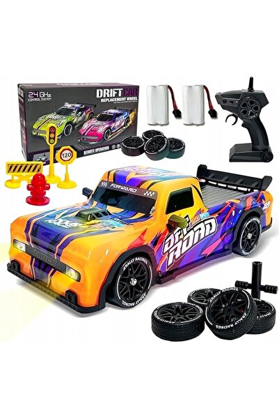 NO BRAND Mașină RC de drift cu telecomandă, 2 baterii, LED, off-road, de curse
