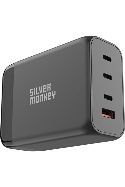 NO BRAND Încărcător Silver Monkey GaN 200W USB-C PD + USB3.0