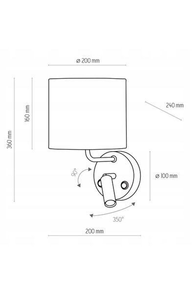 TK-Lighting LAMPĂ DE CITIT REGLABILĂ CU ÎNTRERUPĂTOR TK LIGHTING ENZO 4234 NEGRU