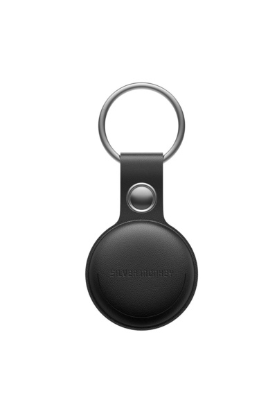 NO BRAND Localizator Silver Monkey TAG Silicon Negru Find My Apple IPX67