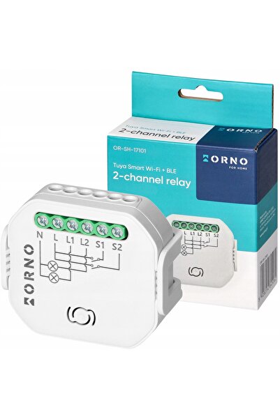 Orno Controler cu 2 canale, comutator releu, Tuya Smart Wi-Fi Bluetooth