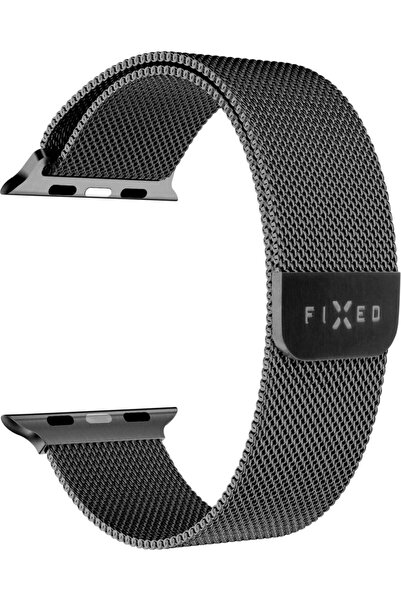 NO BRAND Brățară tip plasă fixă pentru smartwatch-uri, pentru Apple Watch, negru