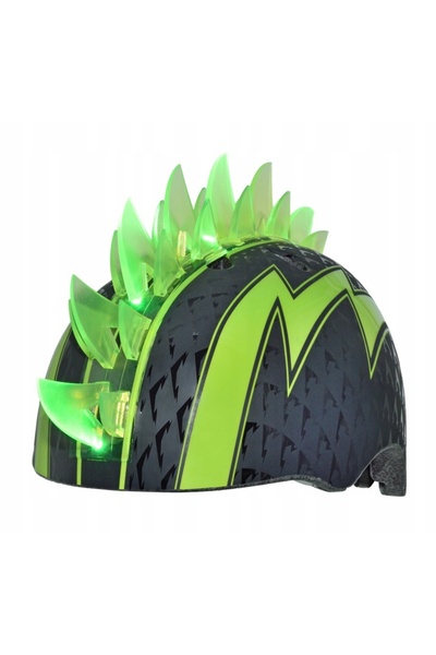 NO BRAND RASKULLZ Bolt LED Verde/Negru Cască de bicicletă pentru copii (Mărim...