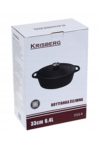 KRISBERG BRYTFANNA GĘSIARKA ŻELIWNA 2 în 1 Tigaie / Plită grill pentru inducț...