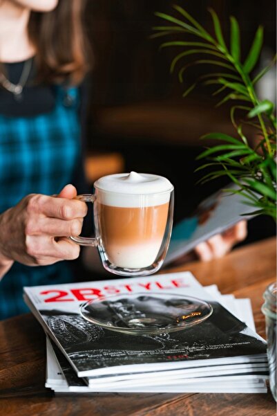 NO BRAND SET PAHARE TERMICE DE STICLĂ PENTRU CEAI, CAFEA, CAPPUCINO 250 ML + ...