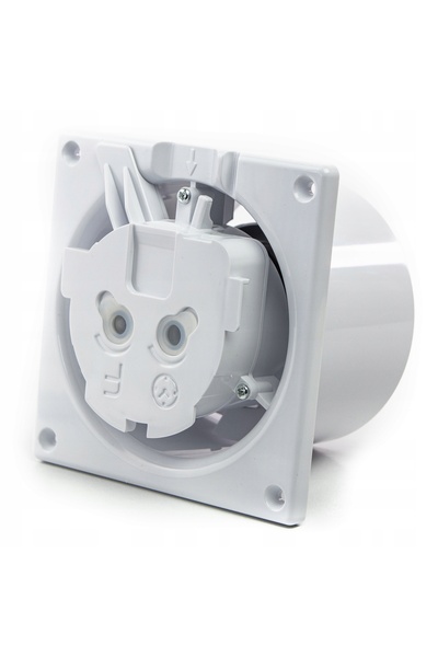 airRoxy Ventilator decorativ de casă silențios din plexiglas alb lucios cu te...