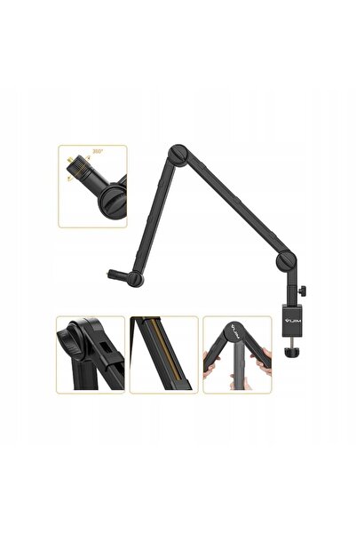 ulanzi Suport de birou pentru cameră, microfon, LED Stream LS25