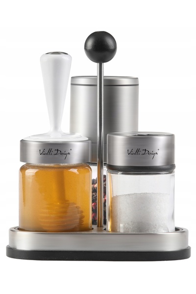 Vialli Design VIALLI SOHO DOZATOR MODERN DE SĂPUNĂ, PIPERĂ, SARE, RECIPENT PE...