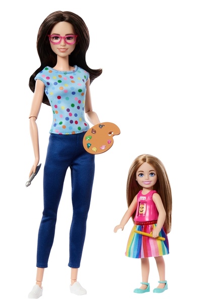 mattel LALKA BARBIE + CHELSEA ARTETERAPEUTA set de joacă cu două păpuși