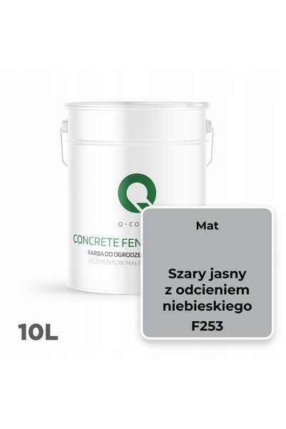 NO BRAND Vopsea pentru beton, garduri, culoare gri albastru deschis F253 10L