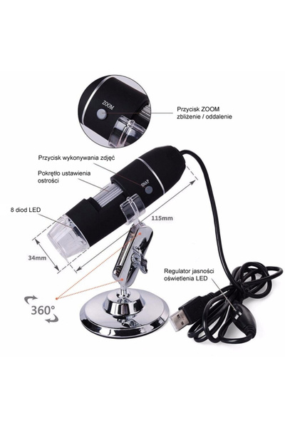 NO BRAND MICROSCOP DIGITAL USB 2MP 800x ZOOM