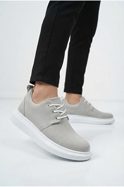 Zerenyus Zrk-X003 High Quality Gray Suede Lace-Up Casual Men's Shoes